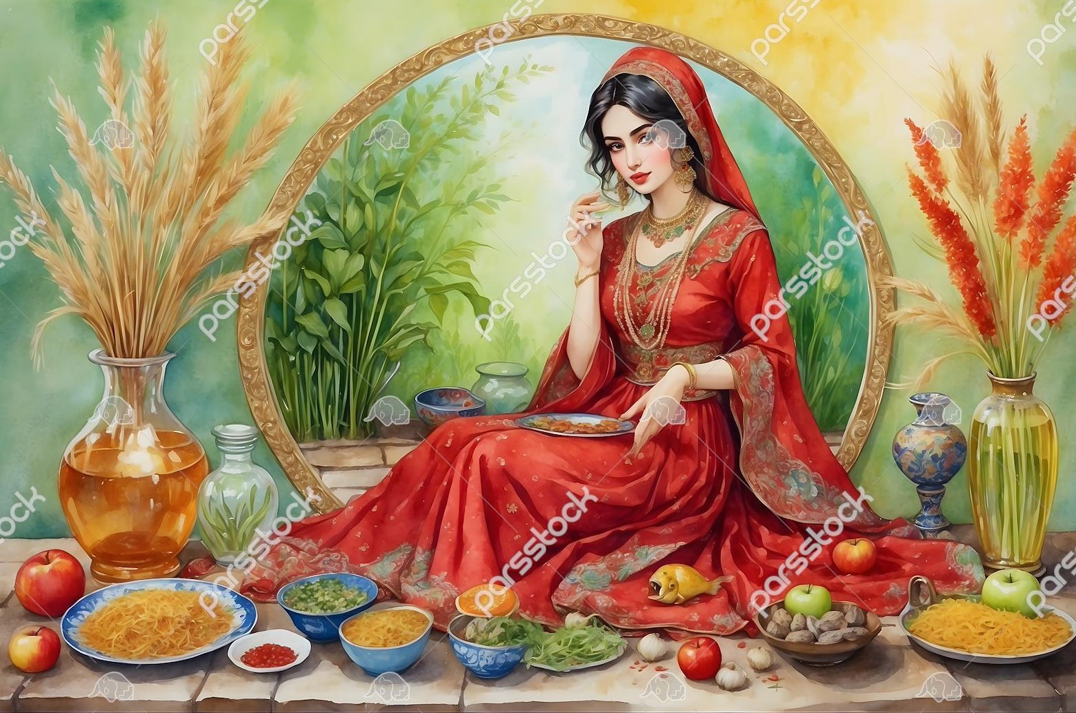 iranian girl eating food